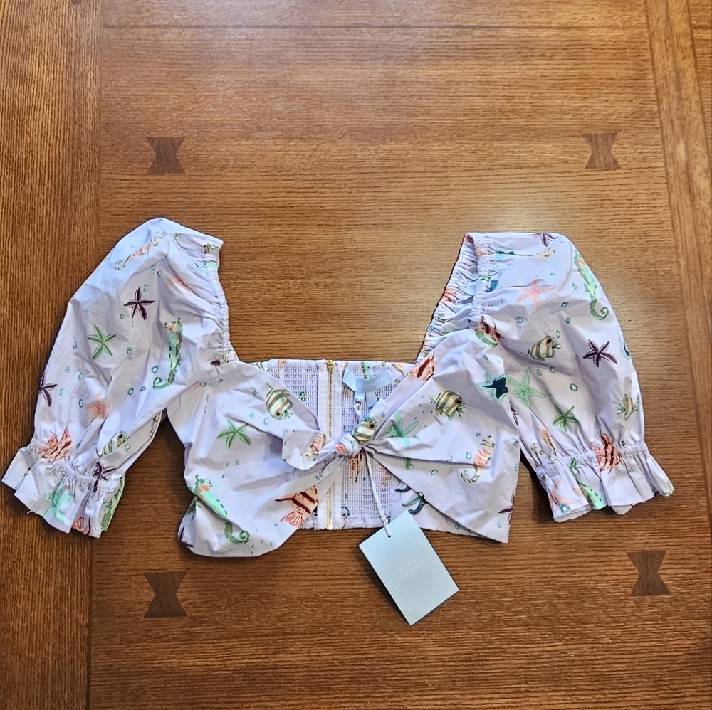 Hill House The Isabella Top Sea Creatures Medium NWT